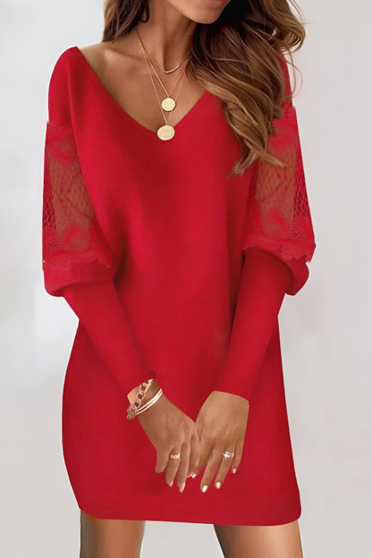 Mila™ | Elegante Abito con Maniche in Pizzo