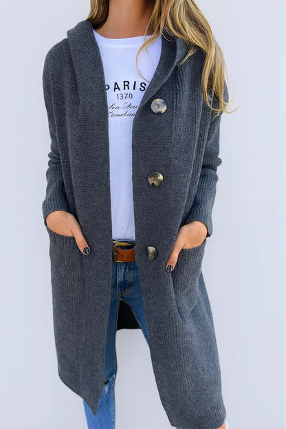 Sola™ | Elegante cardigan con cappuccio
