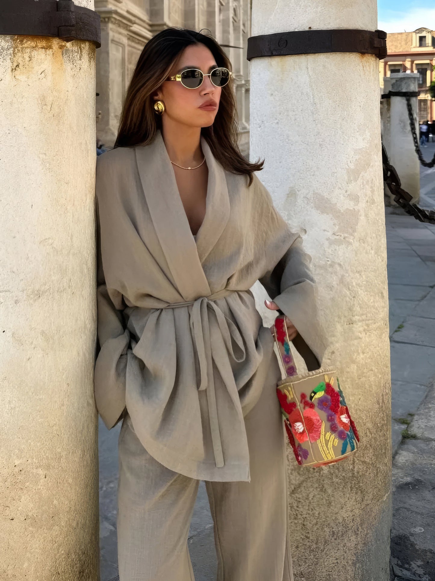 Bella | set kimono linnen