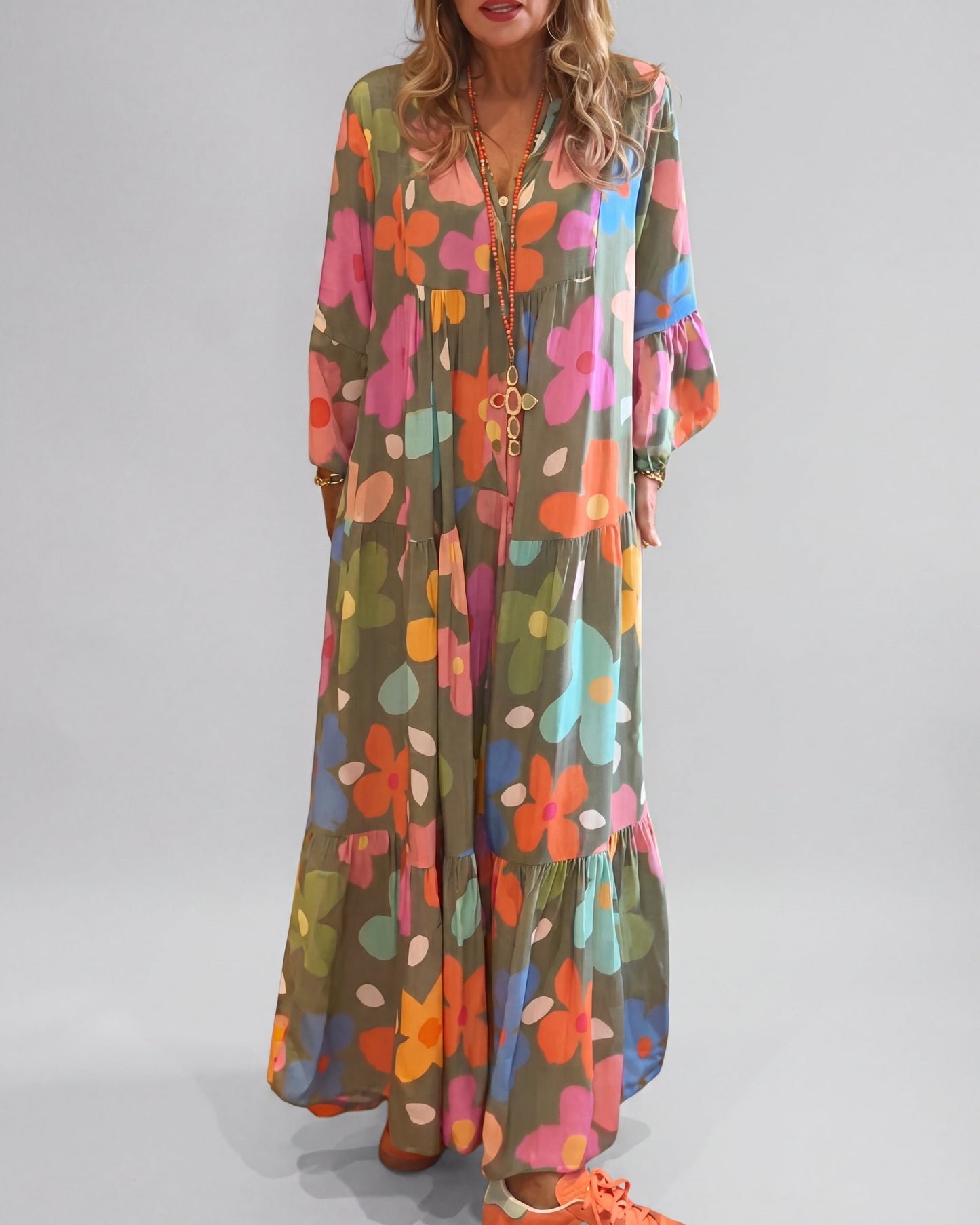 Zavi™ | Abito Maxi a Fiori Elegante