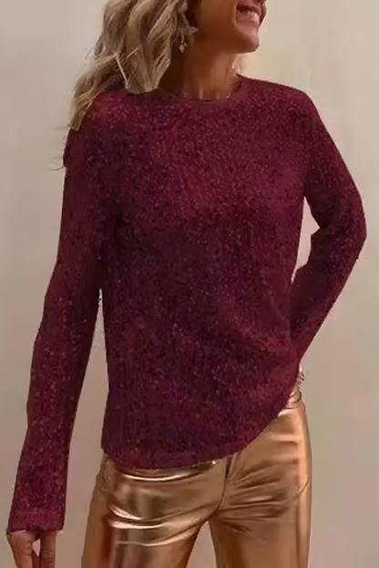 Nela™ | Elegante Top di Paillettes con Maniche Lunghe