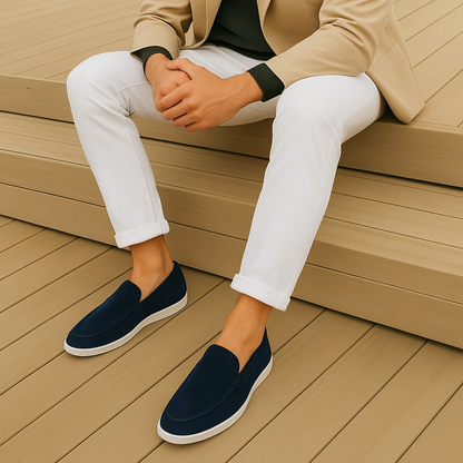 Eleganti mocassini in suede