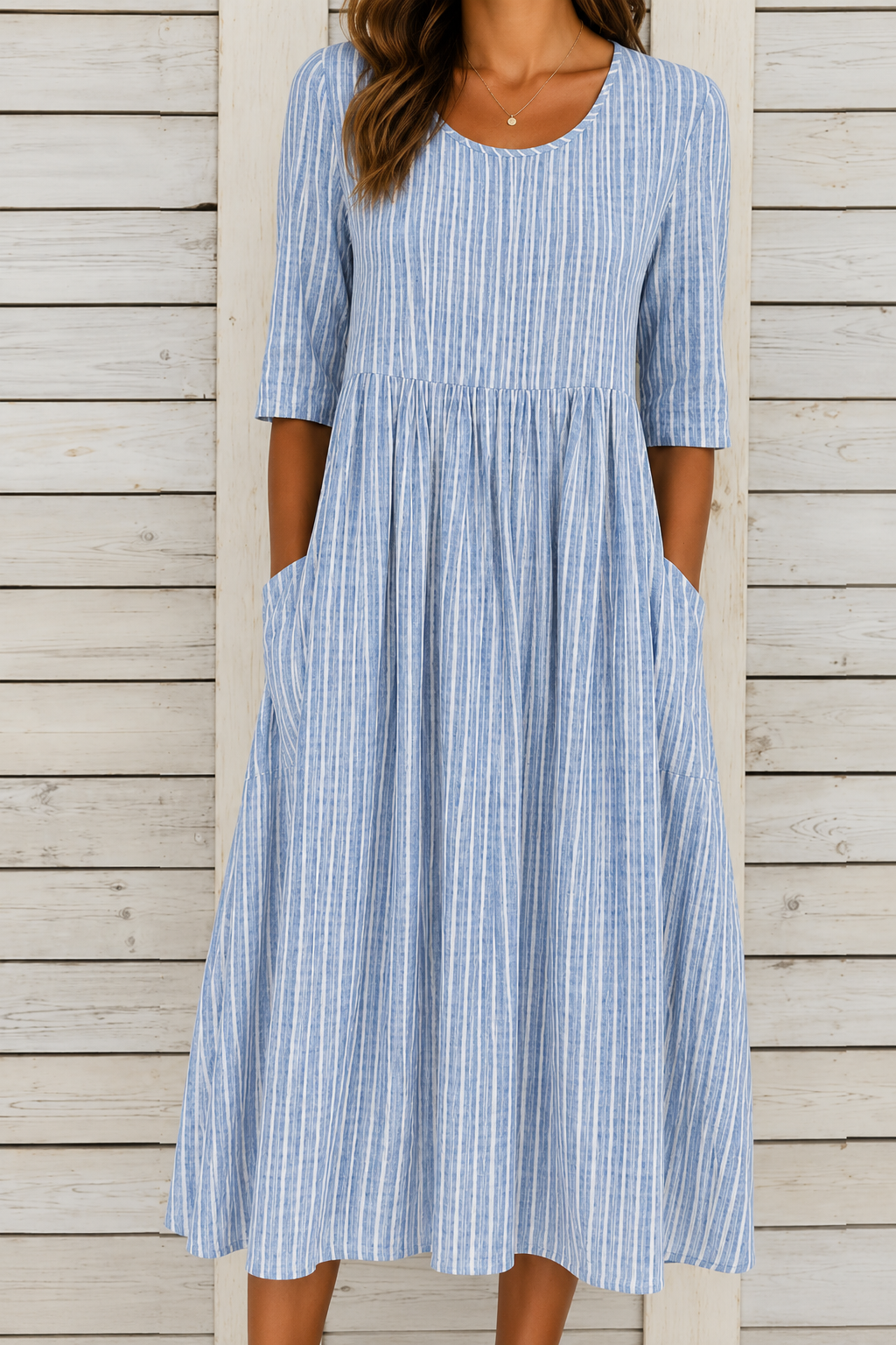 Tessa™ | Elegante Abito Midi Camuffante per Pancia