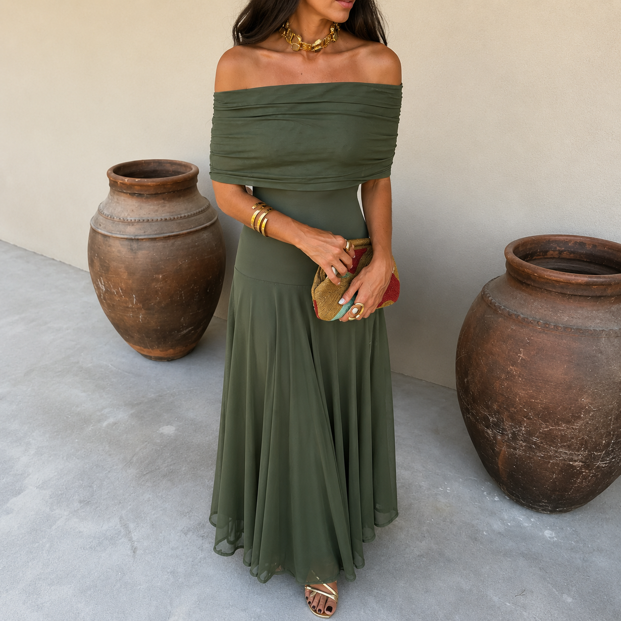 Jolie™ | Abito Maxi Flatterante