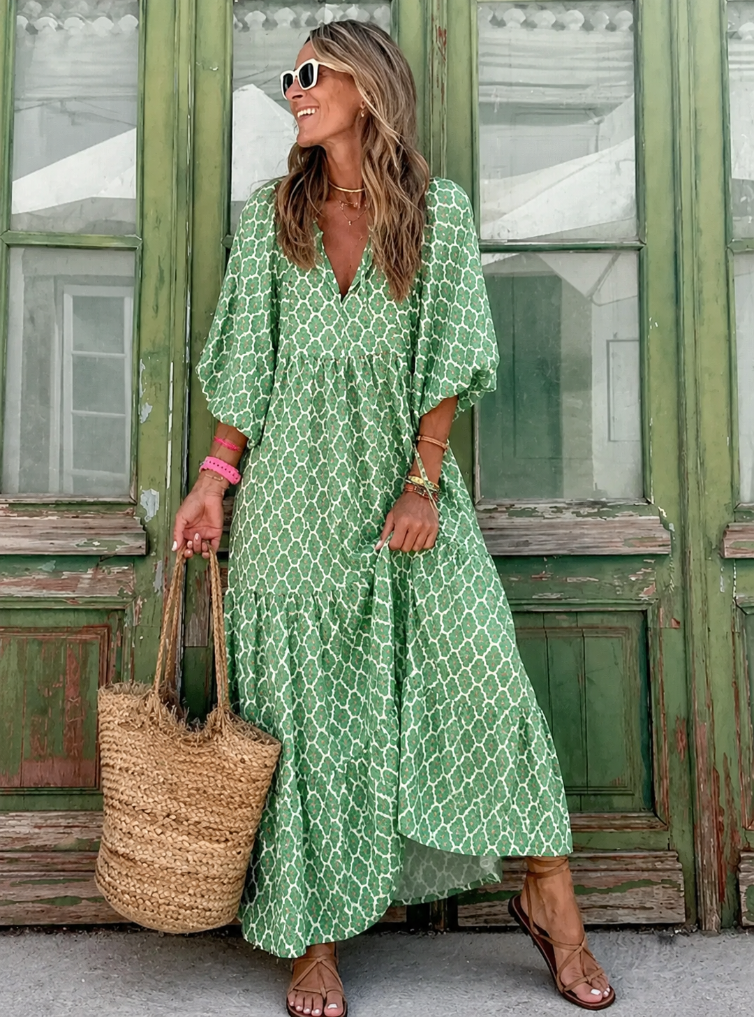 Bellona™ | Abito Bohemien Camuffa Pancia con Fiori