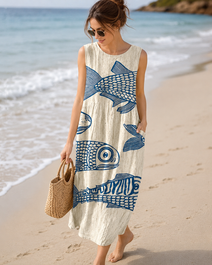 Ameline™ | Abito Midi Floreale Leggero Camuffante per Pancia