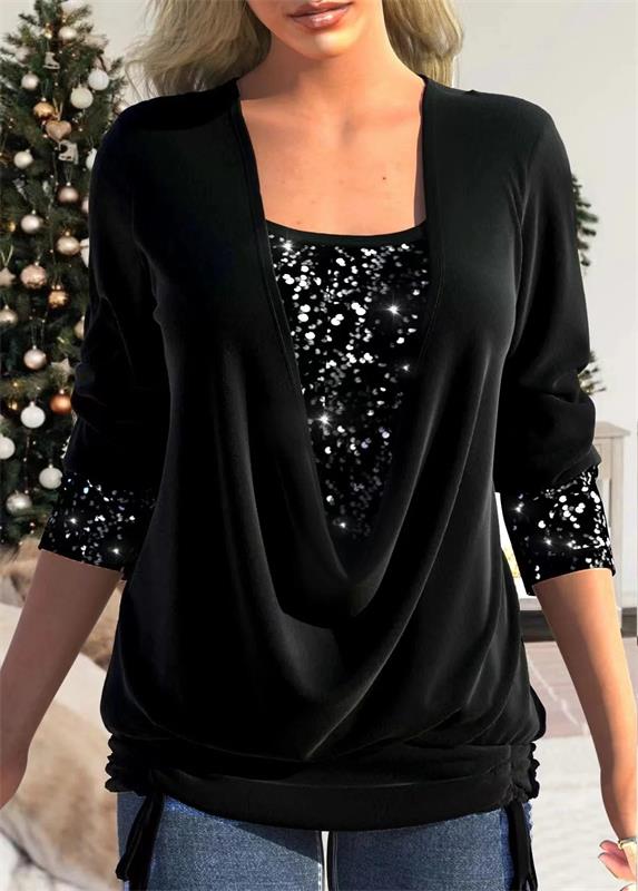 Arla™ | Blusa moderna con strato di paillettes