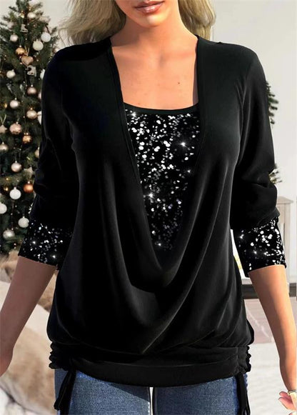 Arla™ | Blusa moderna con strato di paillettes