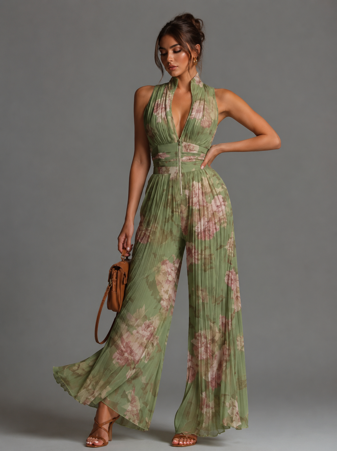 Nicole™ | Elegante Tuta Chiffon con Fiori