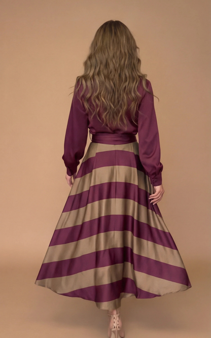 Romy™ | Elegante Maxi Abito a Righe
