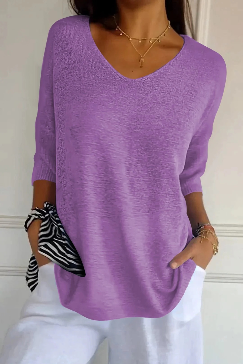 Leni™ | Top Casual Morbido con Scollatura a V