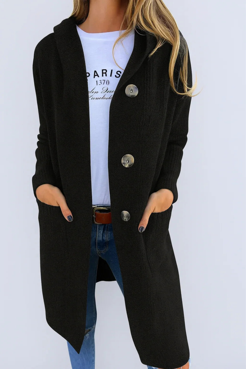 Sola™ | Elegante cardigan con cappuccio