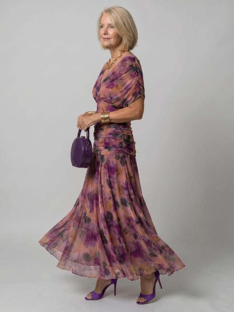 Evelina™ | Elegante Abito Maxi Camuffante per Gravidanza