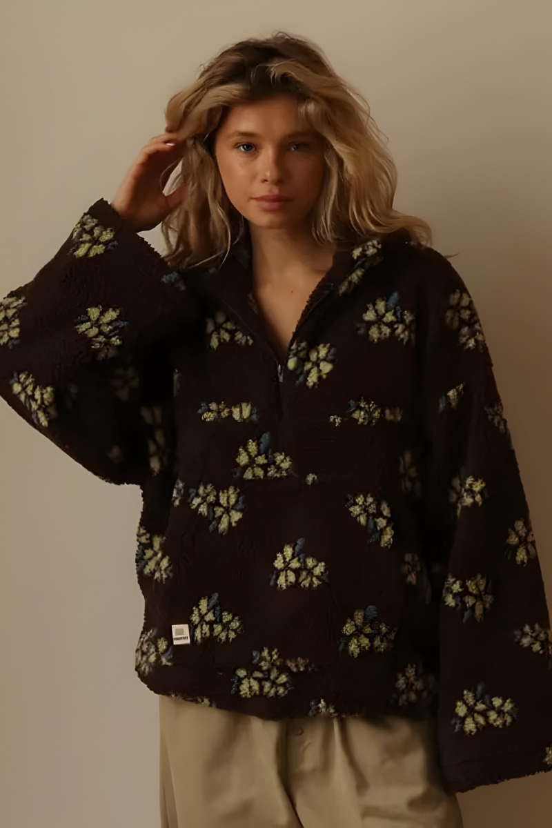 Nami™ | Maglione in pile comodo con stampa floreale