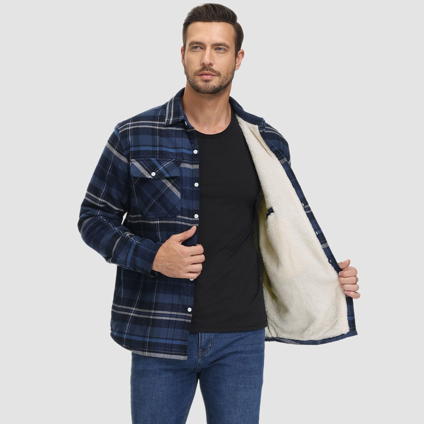 Arvid™ | Giacca camicia a quadri foderata