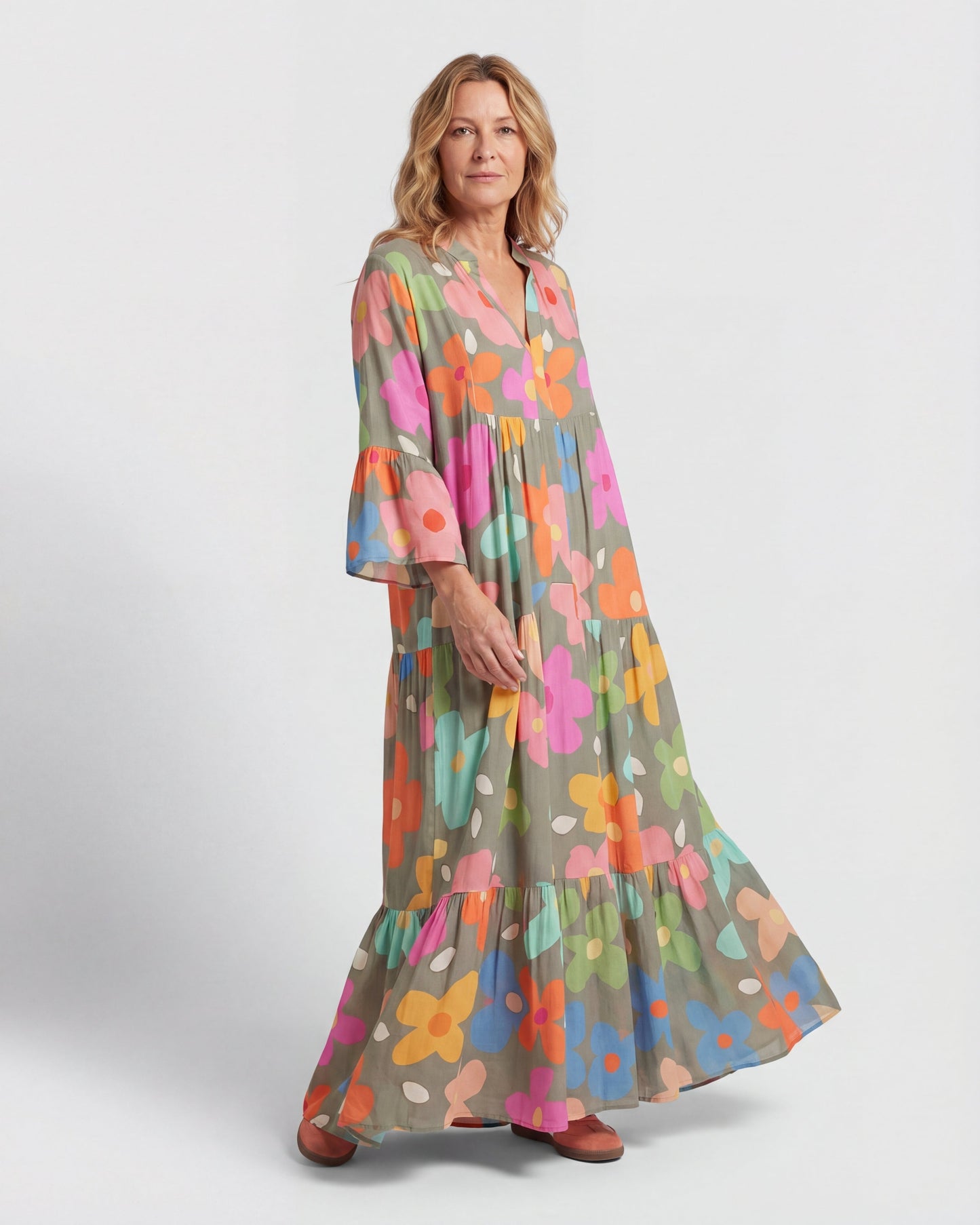 Zavi™ | Abito Maxi a Fiori Elegante