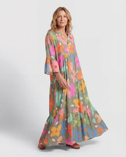 Zavi™ | Abito Maxi a Fiori Elegante