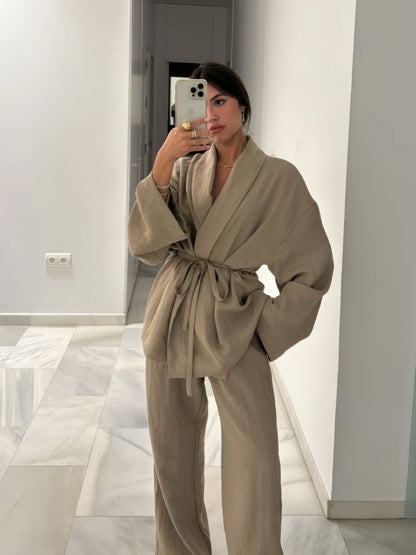 Bella | set kimono linnen