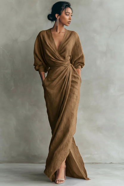 Nina™ | Abito Maxi Avvolgente Elegante