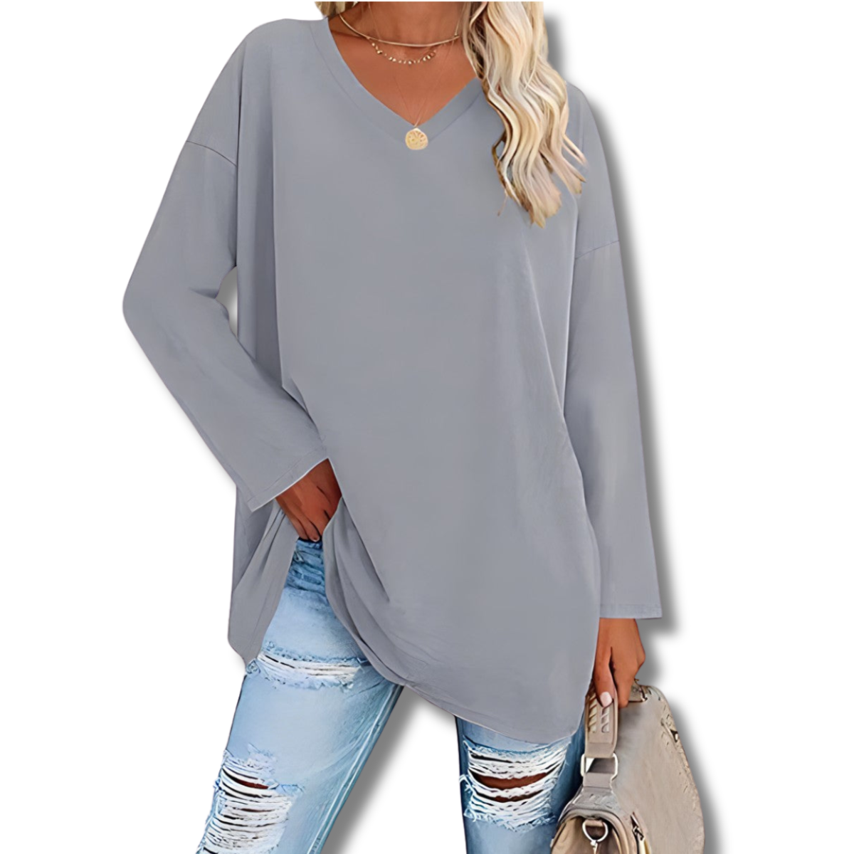 Letizia™ | Maglione a maniche lunghe con scollo a V