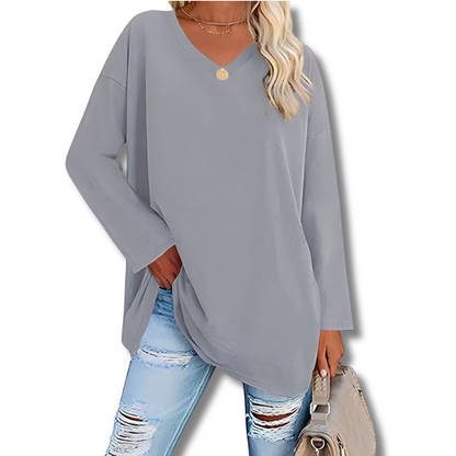 Letizia™ | Maglione a maniche lunghe con scollo a V