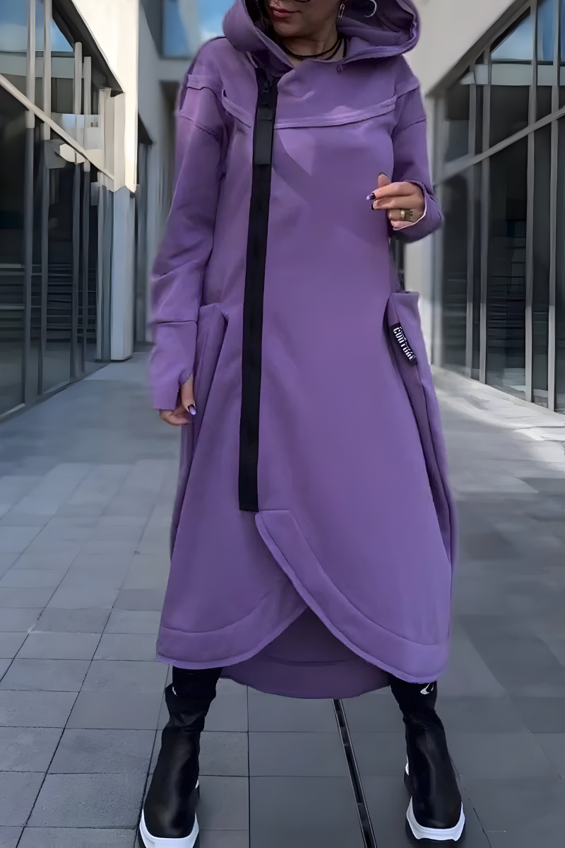 Estelle™ | Abito Hoodie Lungo con Zip