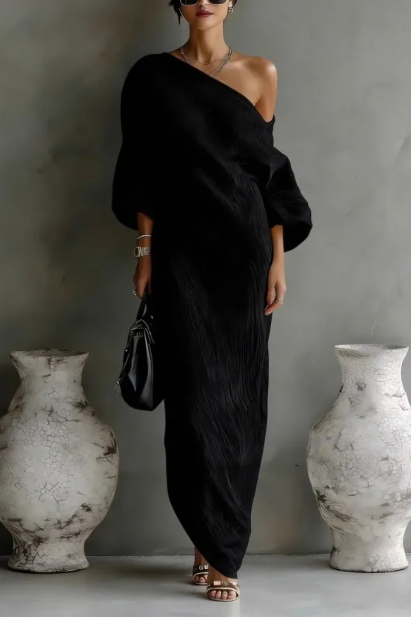 Alva™ | Elegante Abito Maxi a Spalla Unica