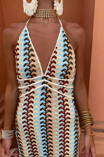 Solena™ | Abito maxi boho con schiena scoperta