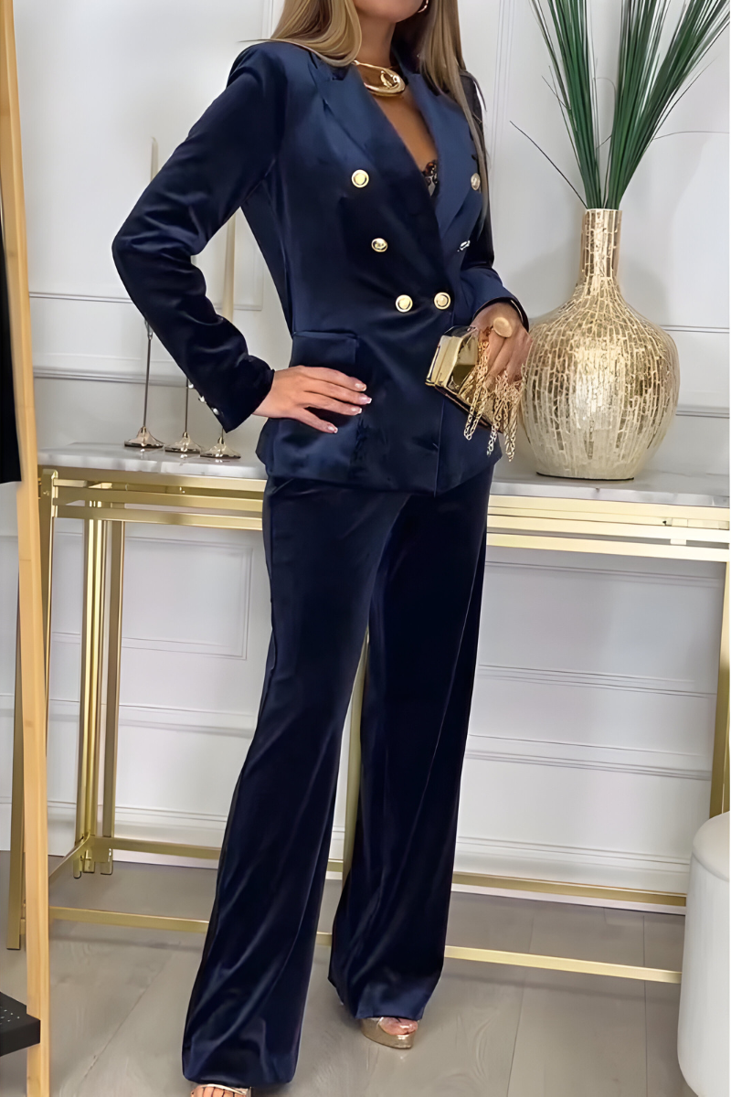 Nira™ | Elegante Completo in Velluto a Due Pezzi