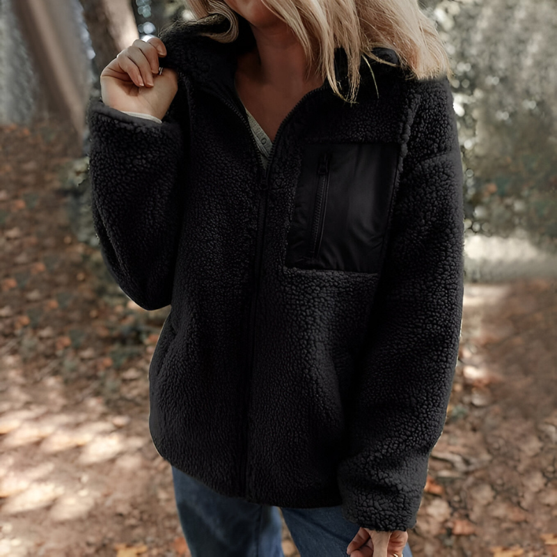 Faye™ | Giacca in Teddy Fleece Calda con Zip