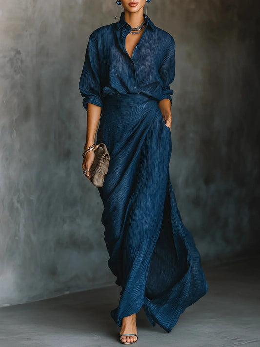 Nayla™ | Outfit maxi plissettato elegante