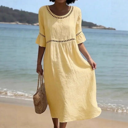 Amara™ | Elegante Abito Midi Camuffa Pancia