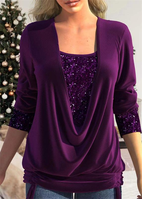 Arla™ | Blusa moderna con strato di paillettes
