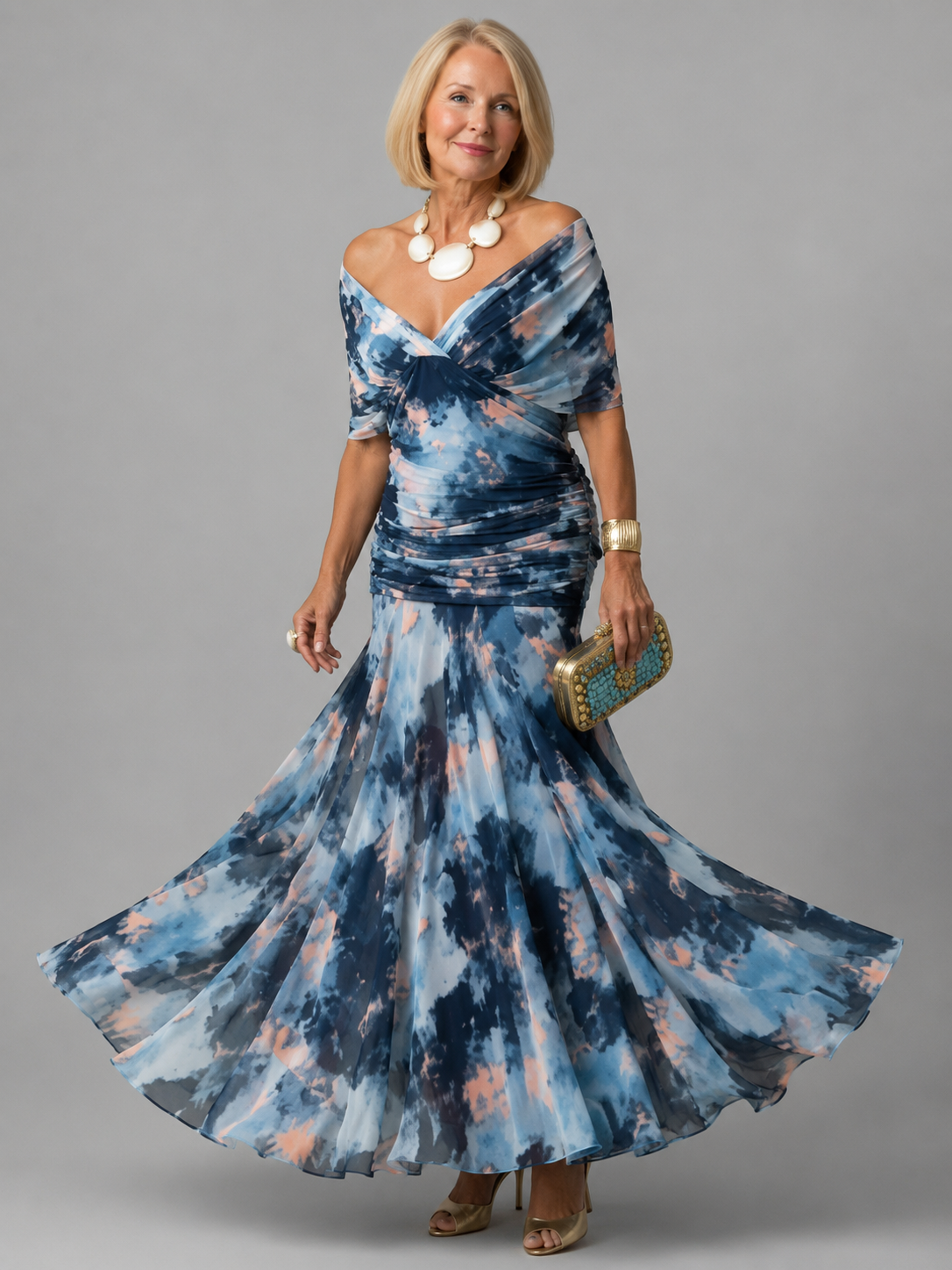 Evelina™ | Elegante Abito Maxi Camuffante per Gravidanza