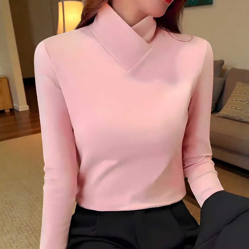 Mira™ | Elegante Top Minimal a Maniche Lunghe