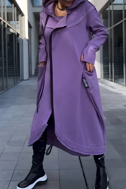 Estelle™ | Abito Hoodie Lungo con Zip