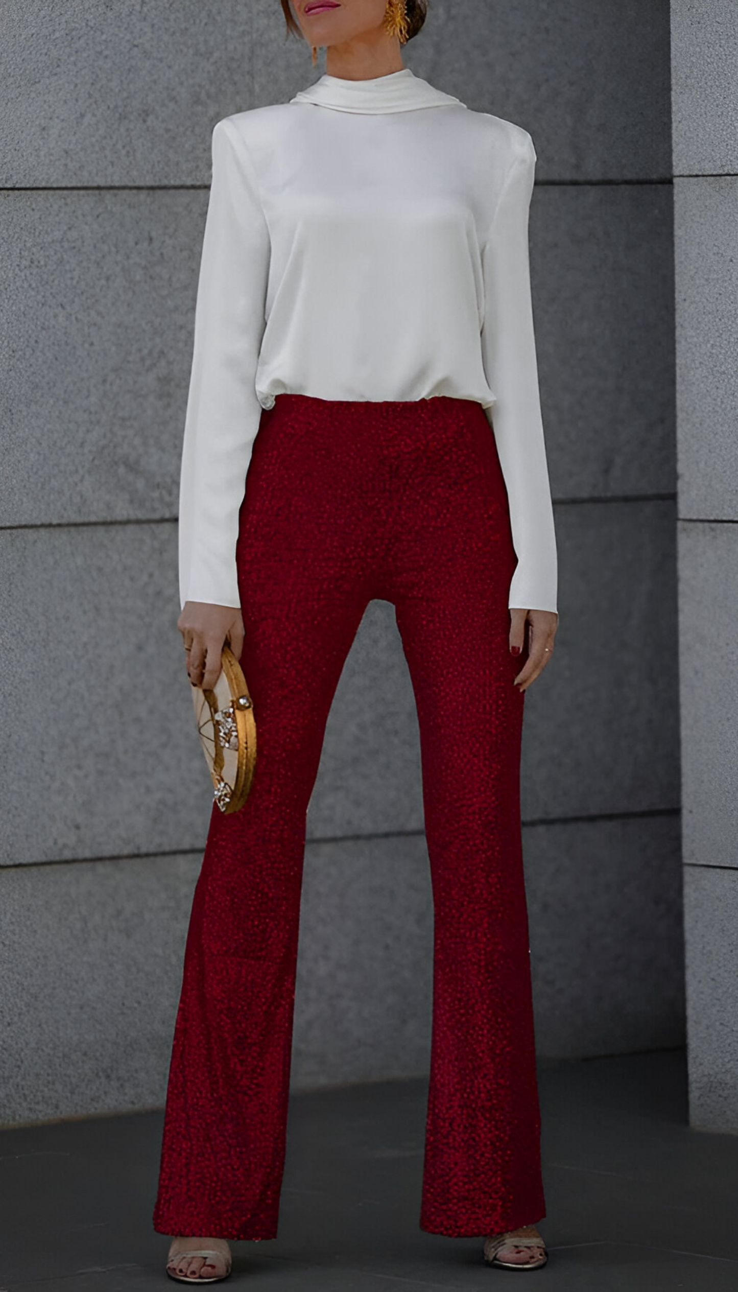 Zari™ | Elegante Pantalone Flare con Paillettes