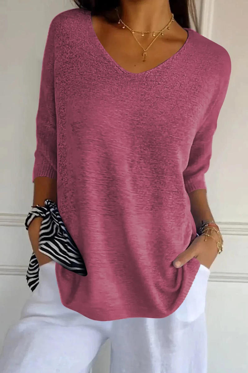 Leni™ | Top Casual Morbido con Scollatura a V