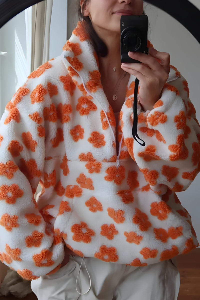Nami™ | Maglione in pile comodo con stampa floreale