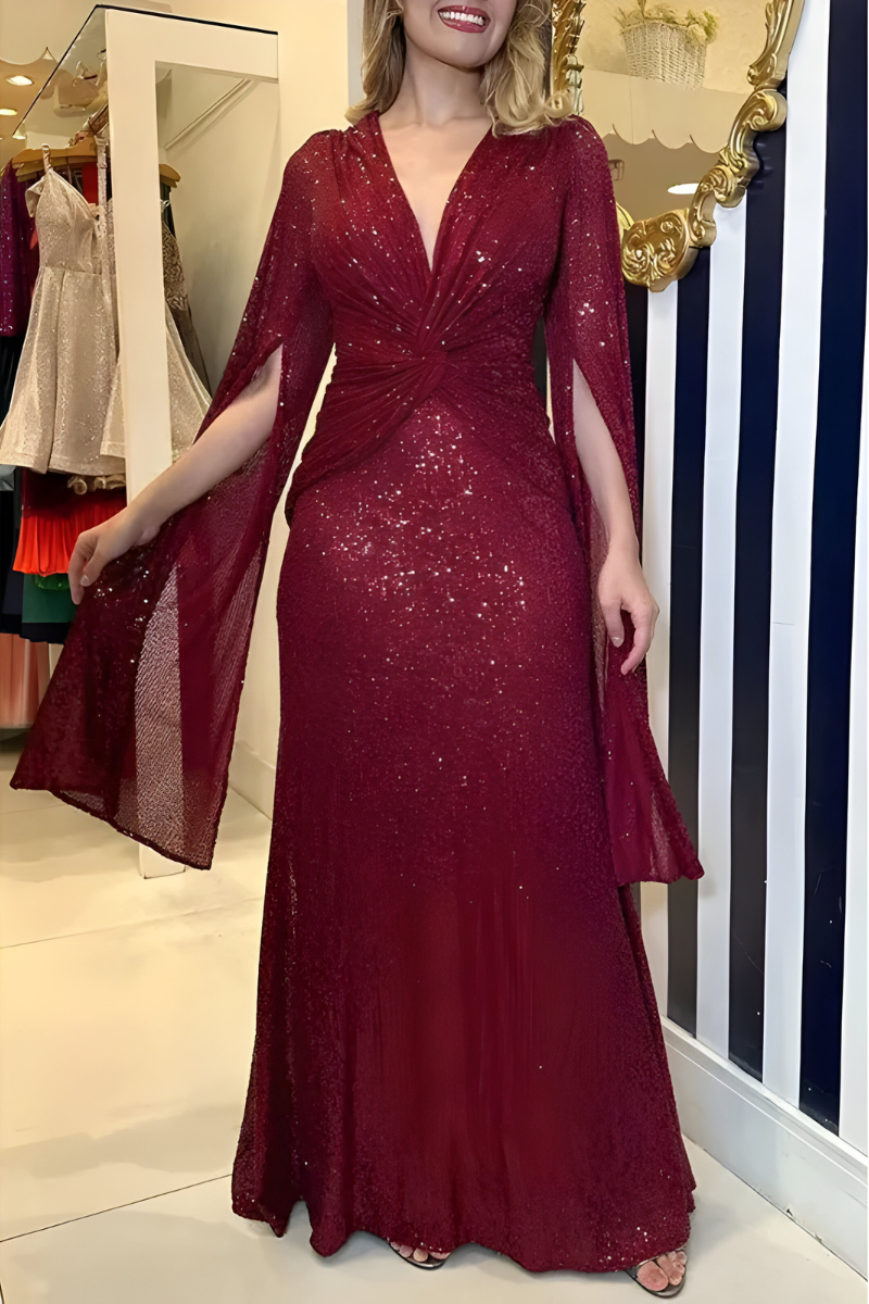 Mira™ | Abito Maxy Shimmer Elegante