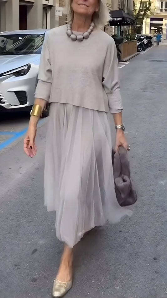 Rosa™ | Elegante Abito Midi a Strati