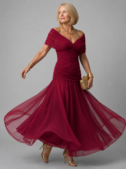 Evelina™ | Elegante Abito Maxi Camuffante per Gravidanza