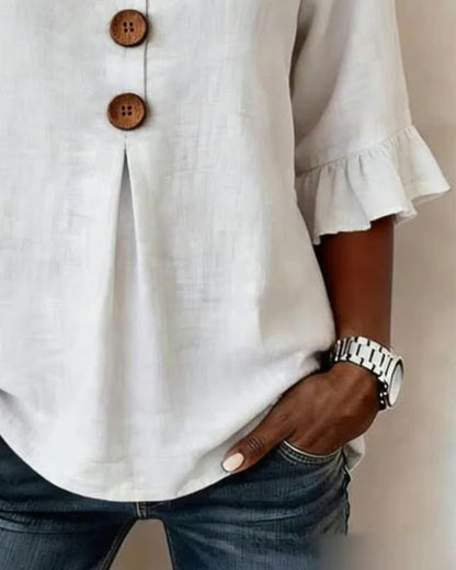 Amelie™ | Blusa Camuffa Pancia con Bottoni