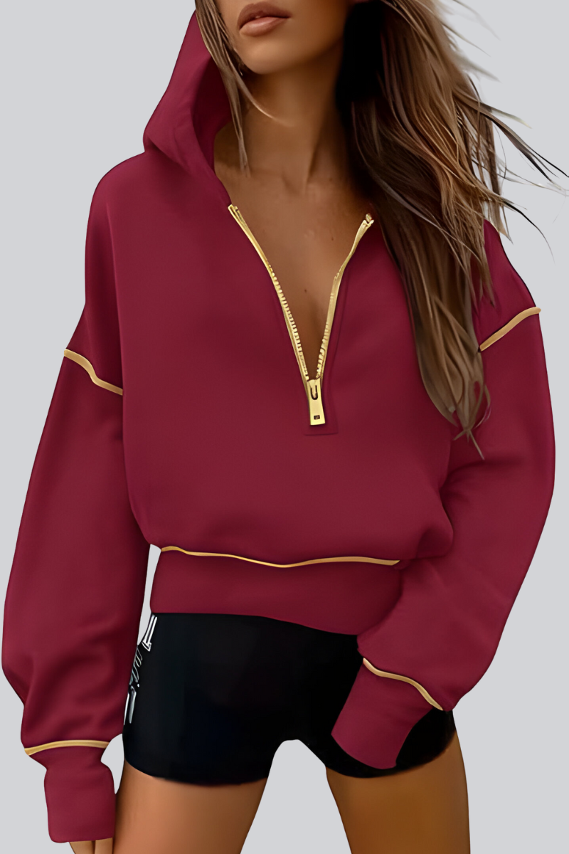 Élise™ | Luxe Half-Zip Hoodie con Vestibilità Relaxed