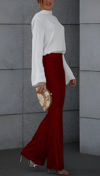 Zari™ | Elegante Pantalone Flare con Paillettes