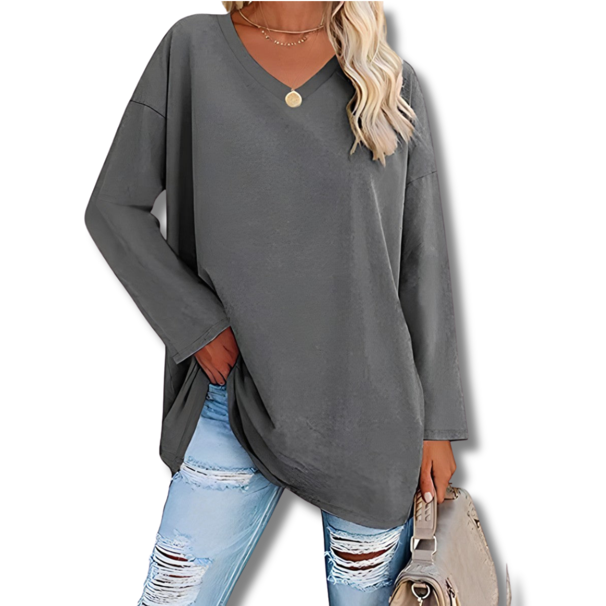 Letizia™ | Maglione a maniche lunghe con scollo a V