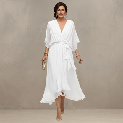 Marta™ | Elegante Abito Midi in Chiffon