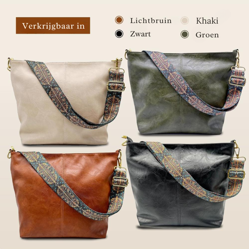Charme Vintage di Chelsey | Borsa a Spalla in Pelle Vegana