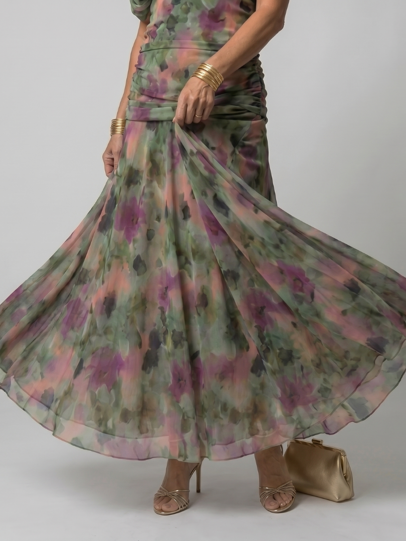 Evelina™ | Elegante Abito Maxi Camuffante per Gravidanza