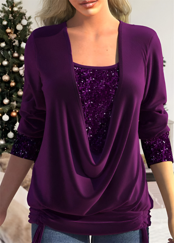 Tess™ | Top Sequin Tuxedo dal taglio sciolto